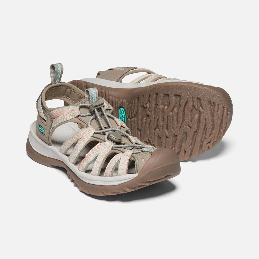 Sandalias Trekking Keen Mexico Beige/Coral - Mujer Whisper - OE3152740